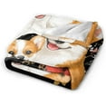 thumbnail image 4 of Cute Corgi Blanket Dog Gifts for Dog Lovers Soft Cozy Dog Plush Throw Blanket Super Warm Fleece Fuzzy Corgi Bedding Blanket for Kids Girls Boys Women Bed Decor Stuff 40"X50", 4 of 6