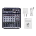 thumbnail image 2 of Muslady T6 Portable 6-Channel Sound Card Mixing Console Audio Mixer Built-in 16 DSP 48V Phantom power Supports BT Connection MP3 Player Recording Function 5V power Supply for DJ Network Live, 2 of 7
