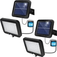 thumbnail image 1 of Luz Solar Exterior 56 LED Focos LED Exterior Solares 2 Paquetes Súper Brillantes IP65 Impermeable foco solar exterior con Sensor de Movimiento Cable de 5m para Jardin Garaje Terraza [Clase de eficienc, 1 of 5