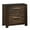 Brown, variant on Wooden Nightstand with Two Drawers and Metal Bar Handles Gray - Saltoro Sherpi