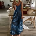 thumbnail image 2 of Colorful Tie Dye Vortex Womens Summer Dresses Casual Sleeveless Tshirt Sundresses Vacation Beach Cover Up Dress, 2 of 8