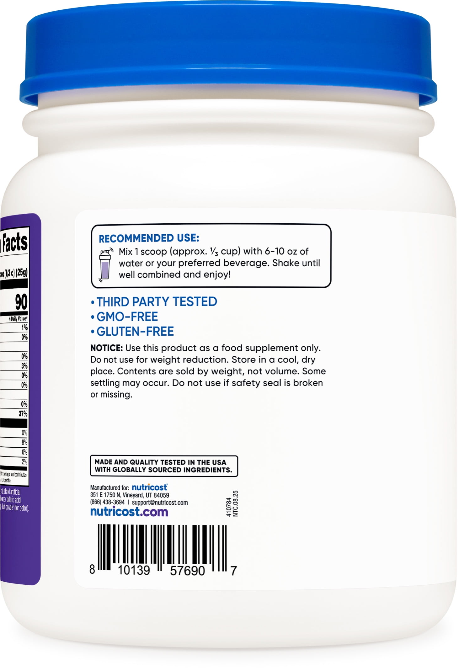 Nutricost Clear Whey Protein Isolate Powder (Concord Grape) 1 LB - 20g of Protein, 0g Added Sugar, GMO-Free, Gluten-Free