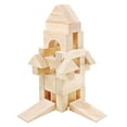 thumbnail image 2 of Building Blocks Onshine, tamaño grande, de madera, 64 piezas, con caja de almacenamiento, 2 of 8