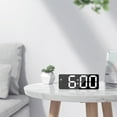 Lulshou Digital Alarm Clock, LED, Dimmable, Temp, Date, 12/24Hr