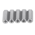 thumbnail image 2 of Hex Coupling Nut Set, Stable Standard Size Multifunctional Thread Coupling Nuts 5PCS  For Fastening  Stud Screw, 2 of 8