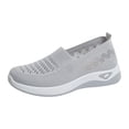 thumbnail image 3 of Duqingm Casual Slip On Shoes for Women Casual Slips On Flat Shoes for Women Lightweight Foldable Mesh Walking Sneakers Slips On Dress Shoes Light Gray,9.5, 3 of 7