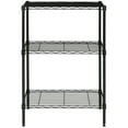 thumbnail image 2 of SAFAVIEH Sierra Mini 3-Tier Chrome Wire Shelf Black, 2 of 5