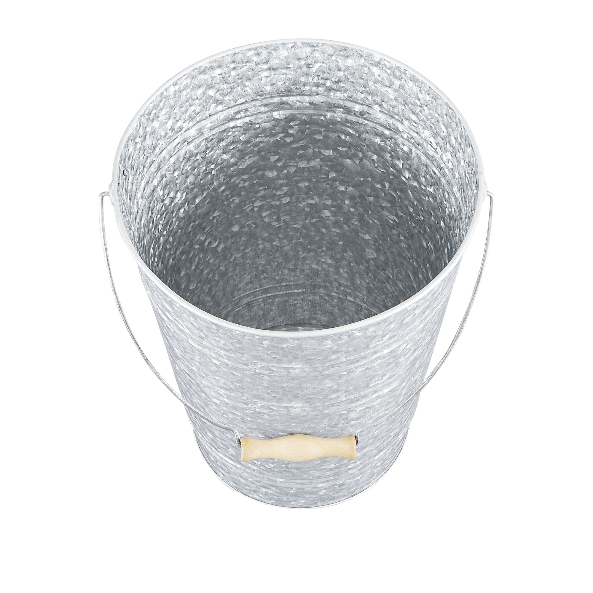 Walford Home Galvanized Farmhouse 3 Gallon Capacity Trash/Garbage Can or Waste Basket
