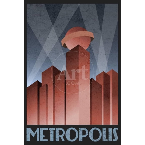 Metropolis Retro Travel Poster, Unframed Standard Poster Wall Art Sold by Art.Com