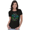 thumbnail image 3 of Vintage The Smurfs Cartoon Neon Sign Women's T Shirt Ladies Tee Brisco Brands S, 3 of 5