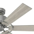 thumbnail image 6 of Hunter 52 inch Indoor Ceiling Fan No Light - Ceiling Fan without Light, 6 Blades, Standard Mount, For Bedroom, Living Room, or Kitchen, Pull Chain - Gilrock 52353, Matte Silver, 6 of 14