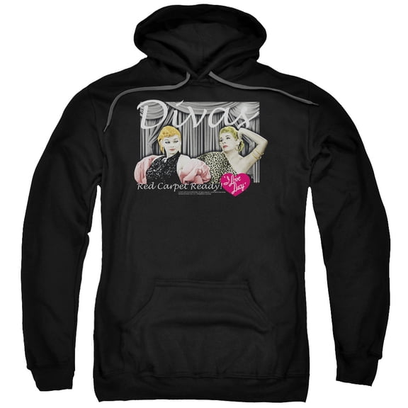I Love Lucy Divas Adult Pullover Hoodie Sweatshirt Black