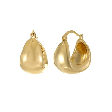 Time and Tru Goldtone Chunky Snap Hoop Earring, 1 Pair