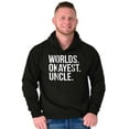 thumbnail image 4 of Worlds Okayest Uncle Niece Nephew Fun Hoodie Hooded Sweatshirt Men Brisco Brands S, 4 of 5