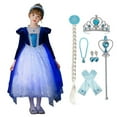 thumbnail image 1 of Elsa Déguisement pour Filles Elsa Robe de Princesse Tenue de Cosplay d'Anniversaire, 1 of 6