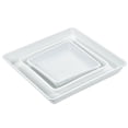 thumbnail image 1 of Planta Maceta Platillo 6 7 10 Pulgadas Plástico Cuadrado Flor Goteo Bandeja para Interior Exterior, Blanco 6en1 Conjunto, 1 of 5