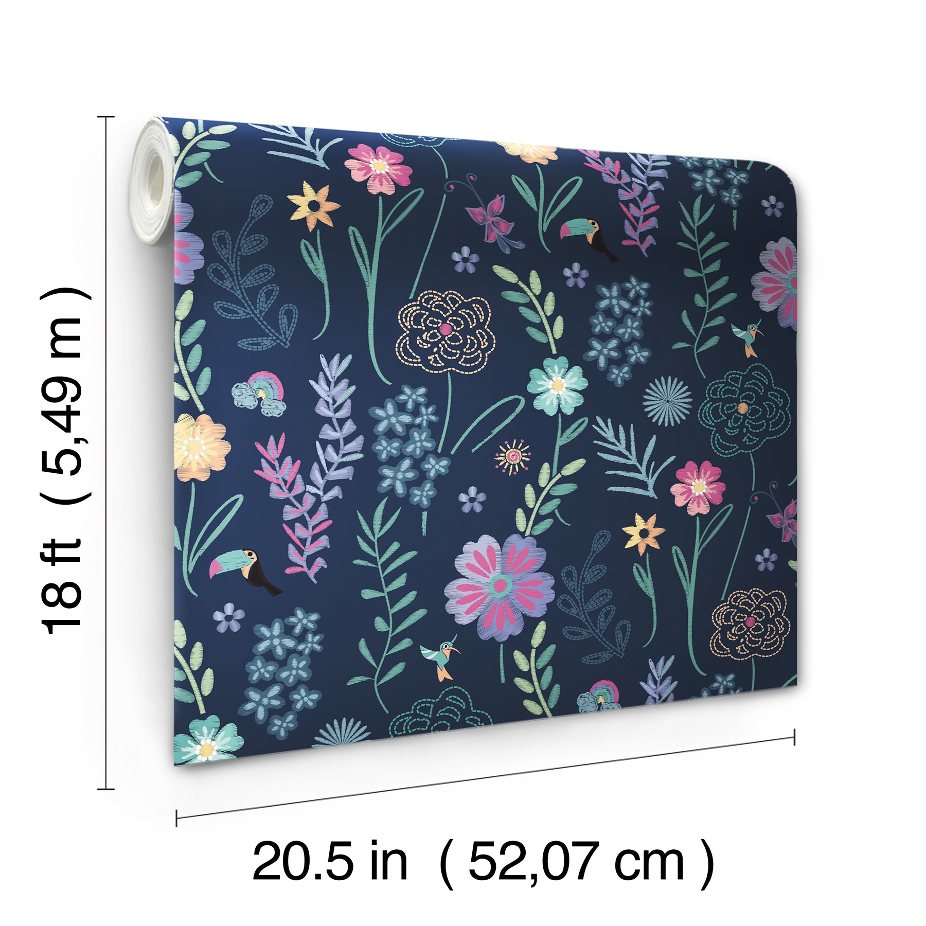 Disney Encanto Embroidery Floral Peel & Stick Wallpaper