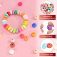 thumbnail image 3 of Uxcell 180 Pcs Bulk Silicone Lentil Beads, 12mm Silicone Abacus Beads Colorful Lanyard Beads Loose Beads Crafts for Necklace Bracelet Making Jewelry Keychain Accessories, Rose Red, 3 of 6