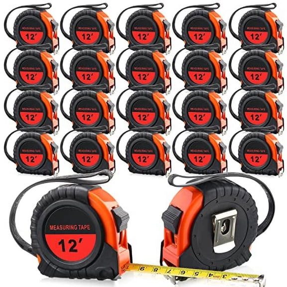 20 Pieces Tape Measure 12 Feet Measuring Tape Easy Read Measurement Retractable Measurer with Fractions 1/8 Measurement$$Tools