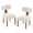 Ivory, variant on Hassch Linen Upholstered Dining Chairs Set of 2, Modern Armless Kitchen Chairs with Curved Backrest and Rubber Wood Legs, for Home Office and Living Space, Gray