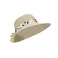 thumbnail image 2 of Franhais Women's Wide Brim Straw Hat Floppy Foldable Beach Sun Hat Holiday Beach Accessories, 2 of 4