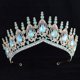 thumbnail image 1 of Zhuge Tiara de boda para novia, diadema de princesa, corona nupcial, joyería para el cabello con diamantes de imitación de cristal, decoración para novia, cumpleaños, graduación, boda (verde), 1 of 4