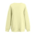 thumbnail image 4 of Duoif Womens Sweatshirt, Oversized Solid Color Sweatshirt with Pocket - Women's Loose Pullover Sweatshirt for Women Beige L, 4 of 5