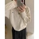 thumbnail image 1 of HOUZHOU Y2k Vintage Streetwear Jerseys de punto para mujer Estilo coreano Casual Cremallera suelta Suéter bordado sólido Otoño 2024, 1 of 5