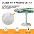 thumbnail image 6 of Summer Green Palm Leaves Elastic Fitted Round Table Cover Tropical Plants Monstera Waterproof Outdoor Tablecloth for Holiday Party, Picnic, Patio & Dining Fits Tables Up to 55"-60", 6 of 8