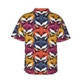 thumbnail image 3 of Fotbe Fox Face Hawaiian Shirt for Men Unisex Summer Beach Casual Short Sleeve Cotton Linen Button Down Shirts-XX-Large, 3 of 9