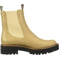 thumbnail image 6 of Sam Edelman Laguna Sesame Leather Chelsea Moto Round Toe Pull On Ankle Wide Boot (Sesame, 6), 6 of 8