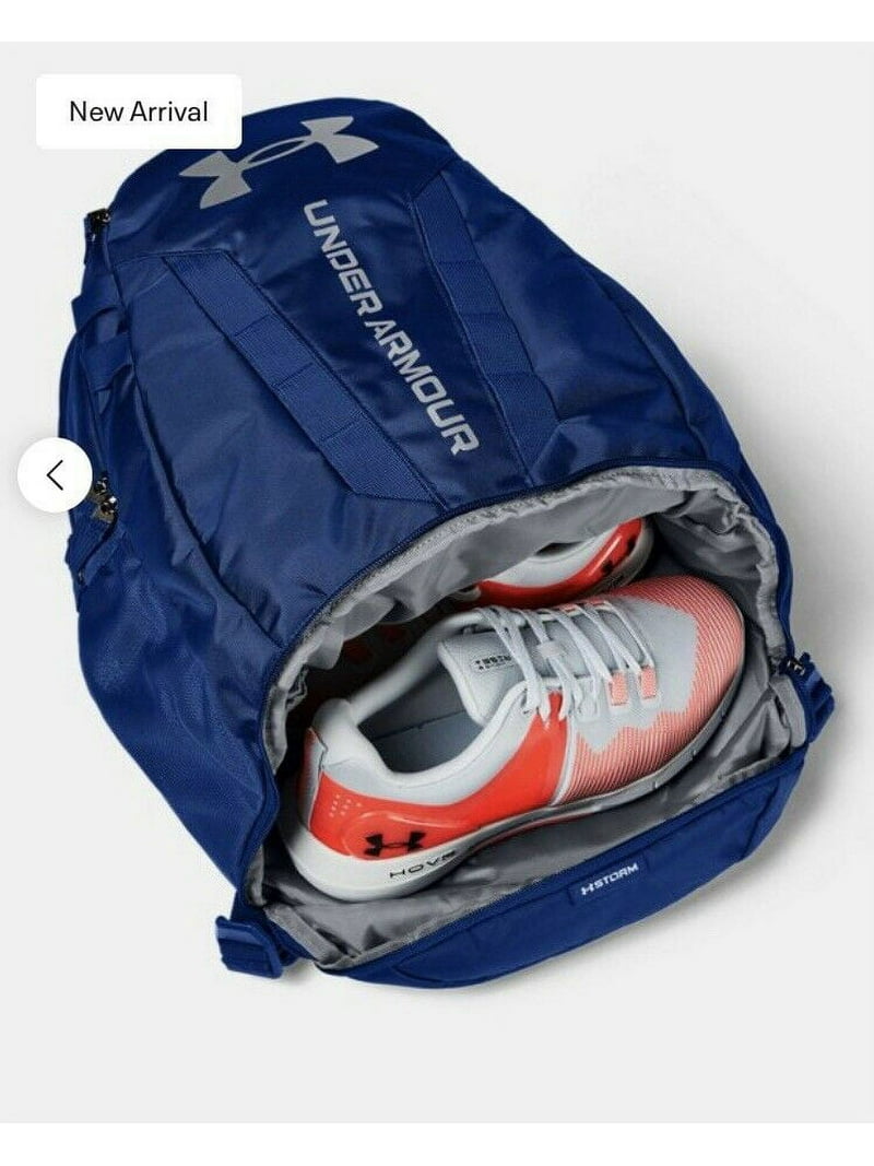 Under Armour UA Hustle Backpack, Water-Repellent, Royal Blue