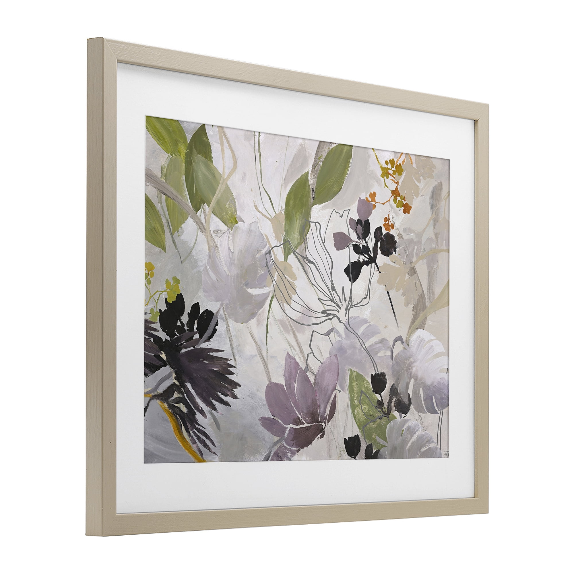Soft Spring Organic Flora Birch Framed Print Under Glass, design by Design Fabrikken