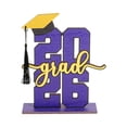 thumbnail image 3 of Decorr 2026 Graduation Decor, 8×6" 3D Blue Wooden Grad Table Centerpiece with Grad Cap, Graduation Party Decorations 2026 & Grad Gift for Him Her, 3 of 8