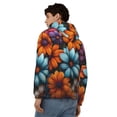 thumbnail image 4 of Kdxio Colorful Blooming Flowers Print Men Hoodies Casual Hoodies for Men with Zip Pockets Full Zip Long Sleeve Sweatshirt Sports Hooded Jacket-X-Large, 4 of 5