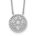 thumbnail image 4 of Sterling Silver Circle Cubic Zirconia 18in Necklace, 4 of 5