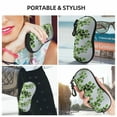 thumbnail image 6 of Cauagu Watercolor Green Leaves Pattern Unisex Glasses Case,Zipper Protective Fabric Sunglass Case with Clip Soft Case Horizontal Protective Pouch for Sunglasses Eyewear, 6 of 6