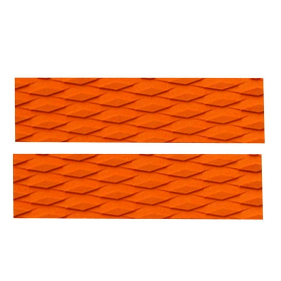 2 Pieces Slip Skimboard Traction Pad Bar Grip Surfboard Orange