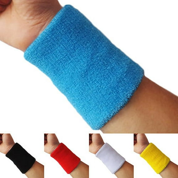 SPRING PARK 1x Sports Wrist Sweatbands Unisex Wristband Band Tennis Squash Badminton Gym