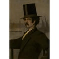 thumbnail image 2 of Walter Greaves 11x14 Black Ornate Wood Framed Double Matted Museum Art Print Titled: James Mcneill Whistler (1869), 2 of 5