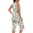 thumbnail image 5 of RQYYD Womens Tank Top Capris Outfits Workout Lounge Pajamas Set Loose Casual Sleeveless Shirts Cropped Pants with Pockets, 5 of 7