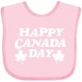 thumbnail image 3 of Inktastic Happy Canada Day with Distressed Maple Leaves Boys or Girls Baby Bib, 3 of 4