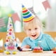 thumbnail image 5 of Gnomos de cumpleaños Feliz cumpleaños Gorro de fiesta hecho a mano con globos de colores Gnomos de cumpleaños adorables para bandeja de fiesta, 5 of 6