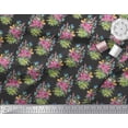 thumbnail image 3 of Soimoi polyester Crepe Fabric Leaves & Floral Print Fabric by Yard 52 Inch Wide, 3 of 3
