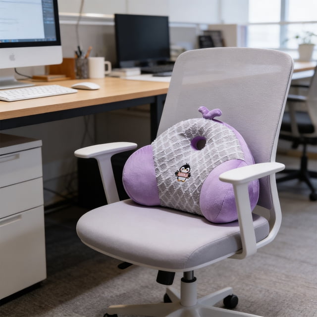 Dvkptbk back cushion Cartoons Office Lumbar Support Cushion and Chair Back Lumbar Support Cushion Seat Pillow Office Desk Pillow for Long Periods of Sitting