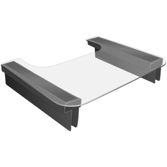Rehabilitation Advantage Slide-On Clear Polycarbonate Wheelchair Lap Tray with Mounting Arms | Durable Transparent Wheelchair Tray for Eating, Writing & Daily Activities | Fits 16"-24" Wheelchairs