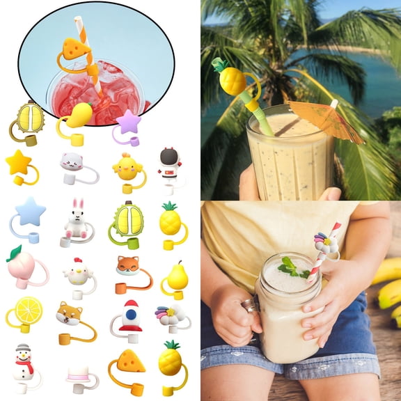 1*Straw Cover Clearance! Nomeni Cartoon Soft Glue Dustproof Straw Cap Soft Glue Straw Plug Glass Cup Accessories 8Mm Aa, Home Decor Promotion Sale!
