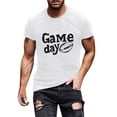 thumbnail image 2 of Gamivast Running Shirts for Men Game Day Distressed Football Graphic Crew Neck Short Sleeve T Shirts Gym Shirts Soft Breathable Material Workout Outfits, 2 of 5