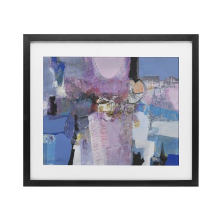 Stupell Industries Pastel Simpatia Abstract Black Framed Print Under Glass design by Maurizio Piovan, 13 x 16