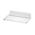 thumbnail image 3 of Clear Acrylic Floating Shelf Foldable Wall Mounted, Adhesive No Drill Installation Transparent Non Slip, for Bathroom Towels Cosmetic Storage Bedroom Organization, Ihhxbz | White, 3 of 8